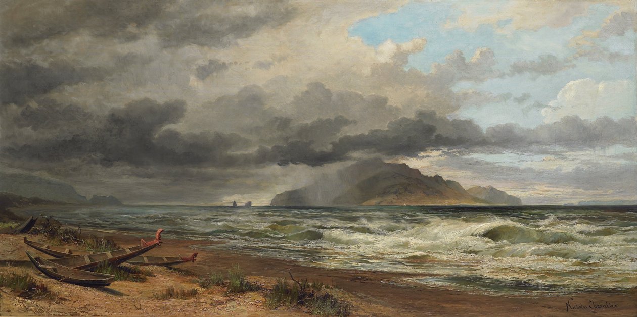 Cookstraße, Neuseeland von Nicholas Chevalier