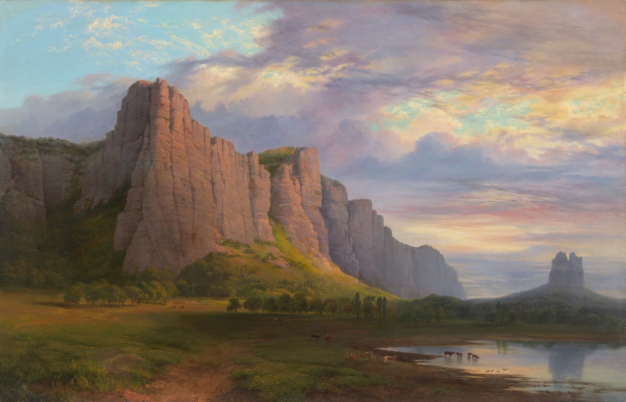Mount Arapiles und der Mitre Rock von Nicholas Chevalier