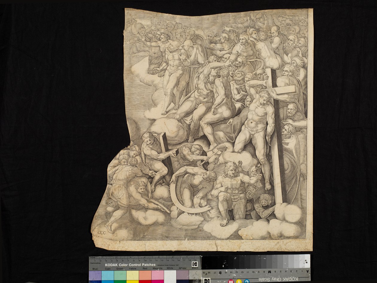 Szene aus dem Jüngsten Gericht von Nicholas Beatrizet