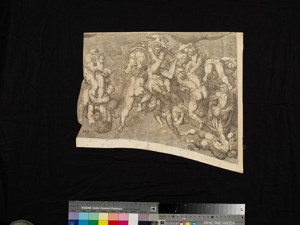 Szene aus dem Jüngsten Gericht von Nicholas Beatrizet