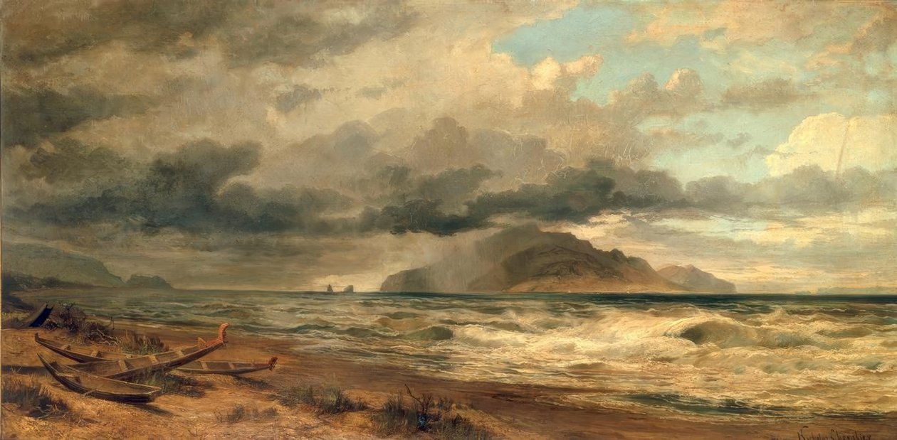 Cookstraße, Neuseeland von Nicholas Chevalier