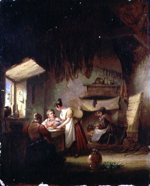 Innenraum mit Figuren von Nicholas Condy