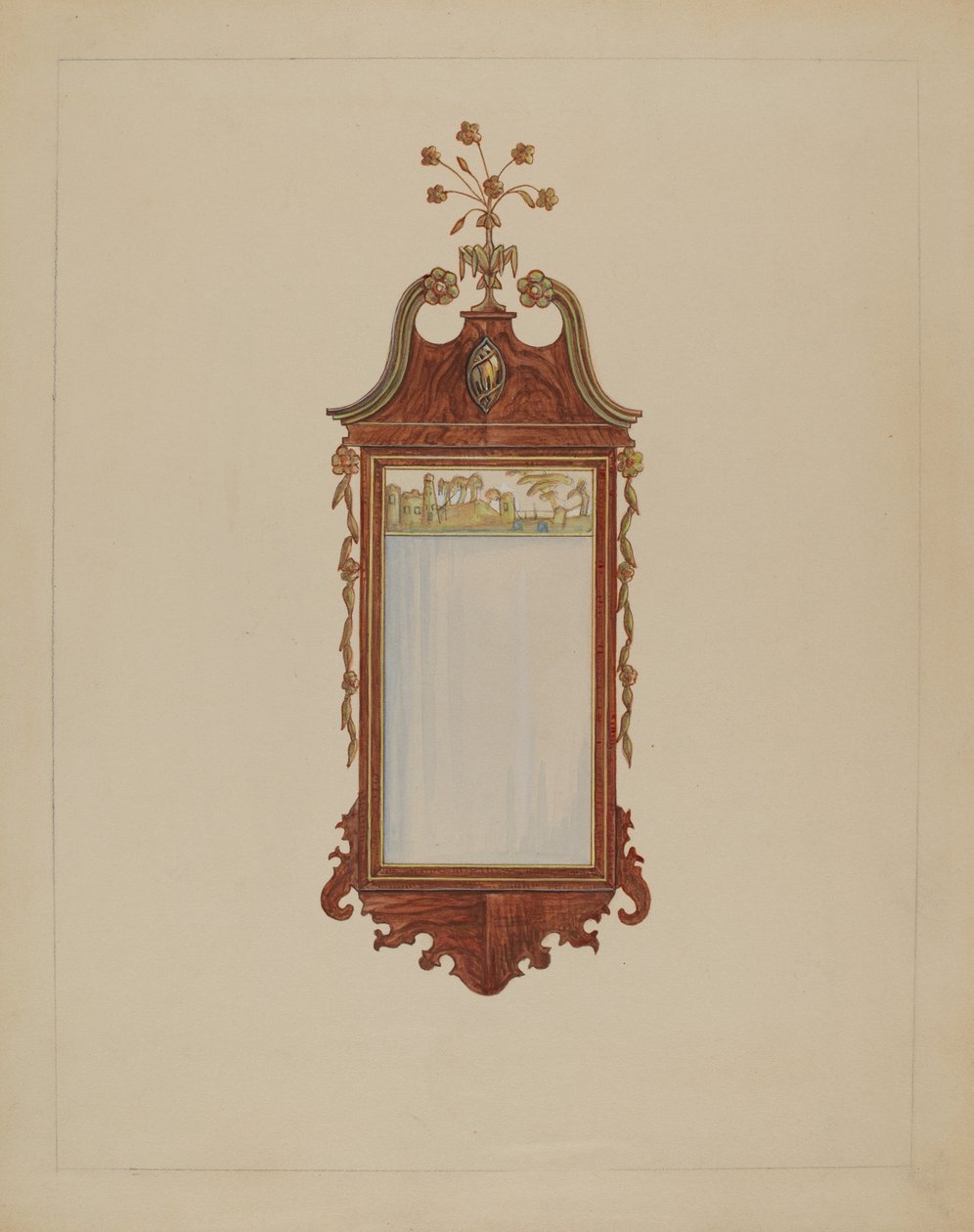 Hepplewhite Spiegel von Nicholas Gorid