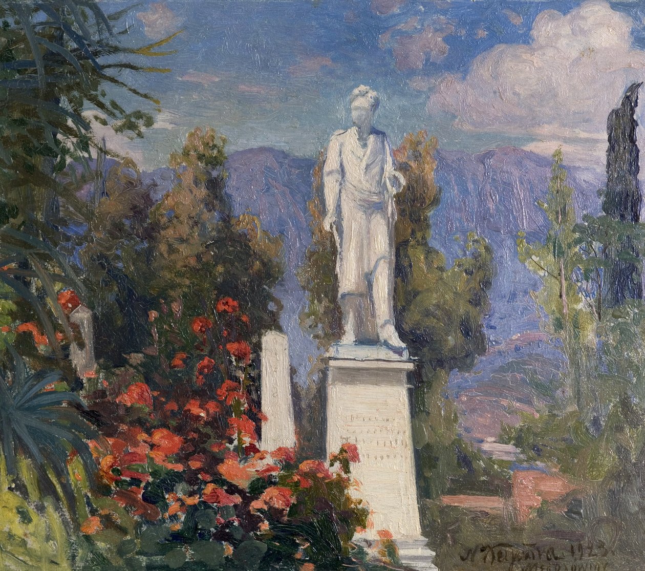 Byrons Denkmal in Missolonghi, Griechenland, 1923 von Nicholas Himona
