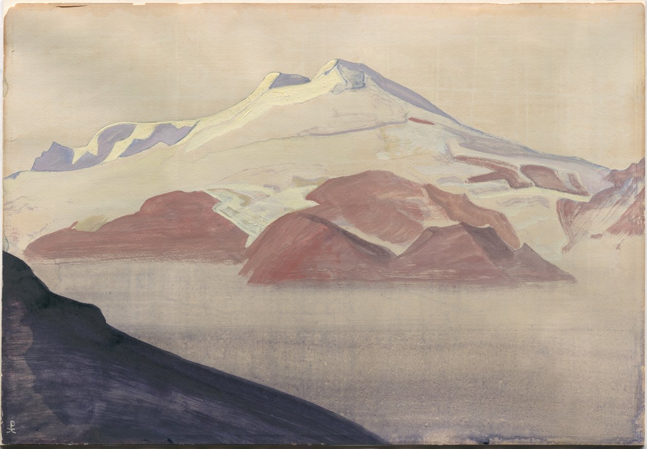 Elbrus, Kaukasus (Albumblatt) von Nicholas Roerich