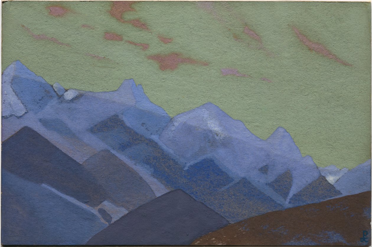 Gebirgskette, Annäherung an den Everest von Nicholas Roerich