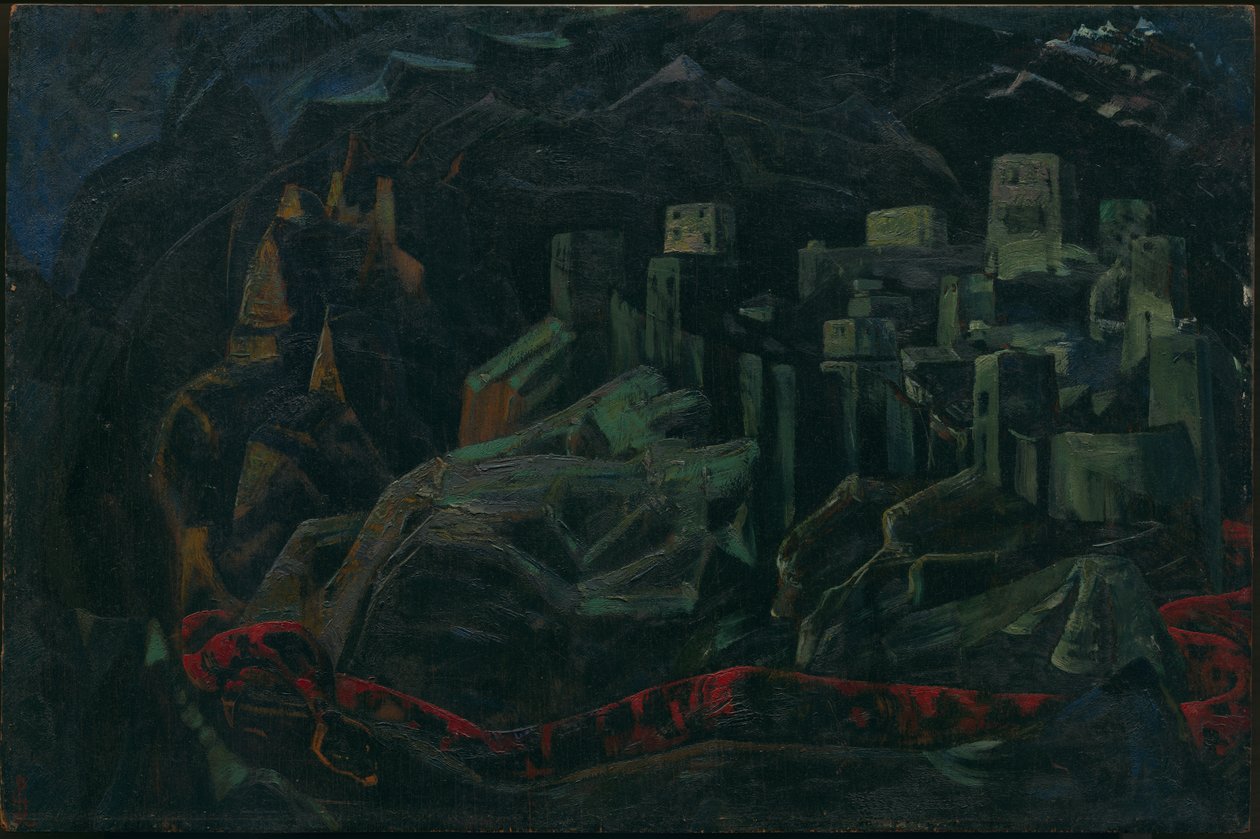 Die tote Stadt, 1918 von Nicholas Roerich