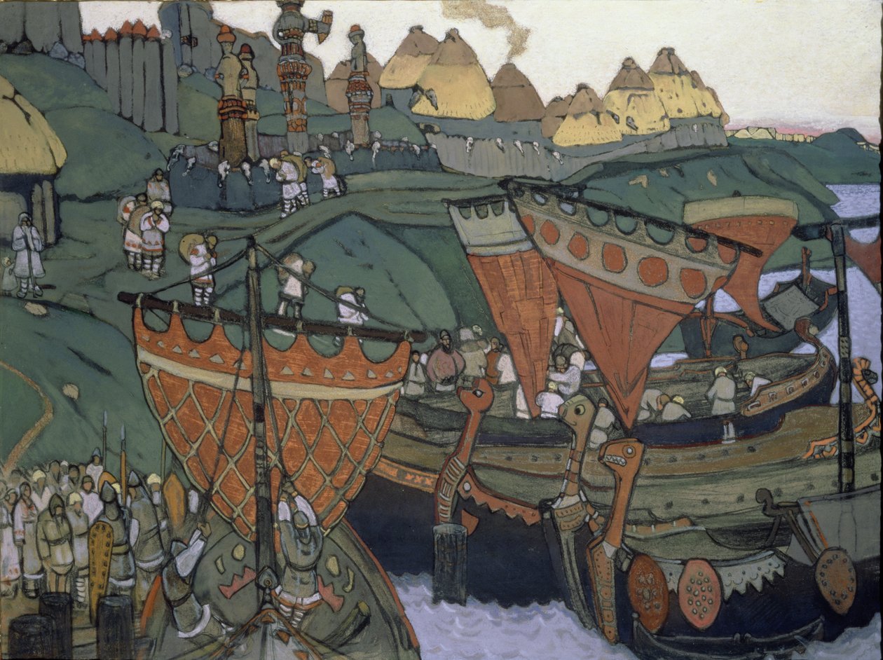 Die Slawen am Dnepr, 1905 von Nicholas Roerich