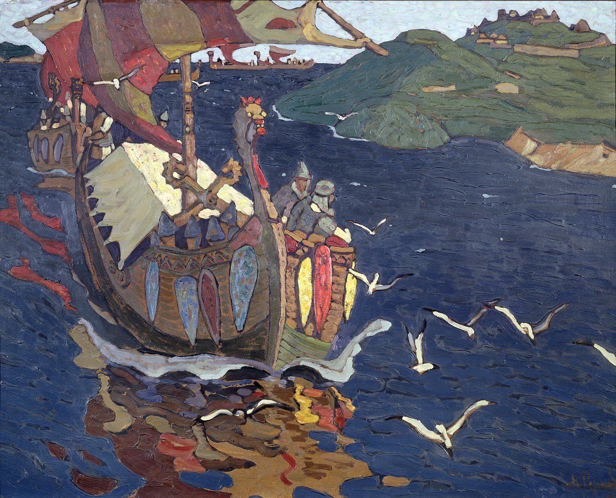 Besucher aus Übersee, 1901 von Nicholas Roerich