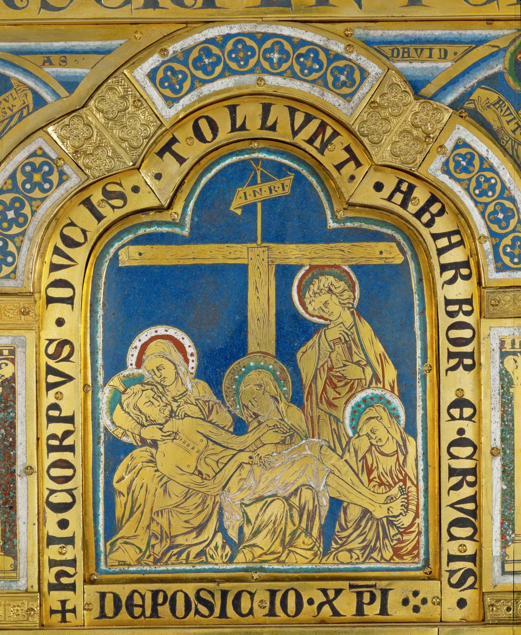 Kreuzabnahme, vom Verduner Altar von Nicholas of Verdun