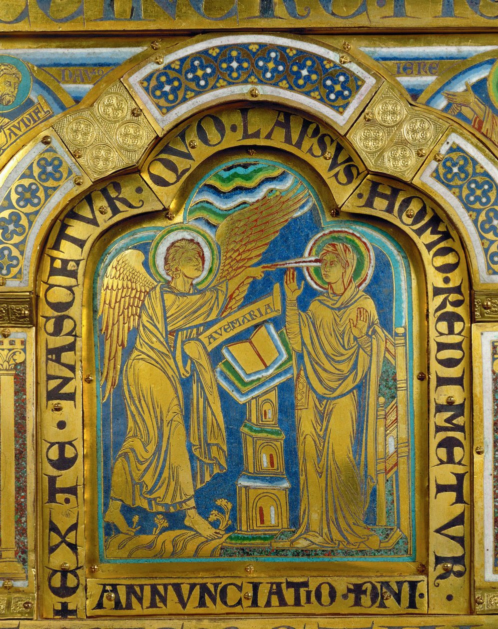 Die Verkündigung, vom Verduner Altar von Nicholas of Verdun
