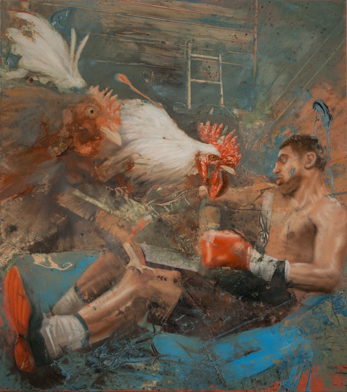 Boxer mit Hähnen von Nicola Pucci