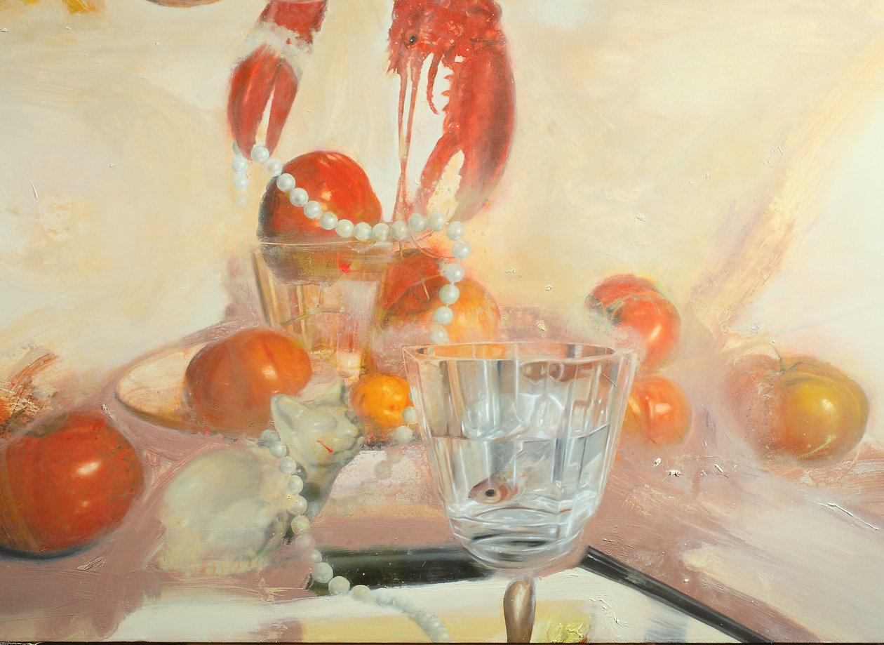 Katze mit Fisch (2011) von Nicola Pucci
