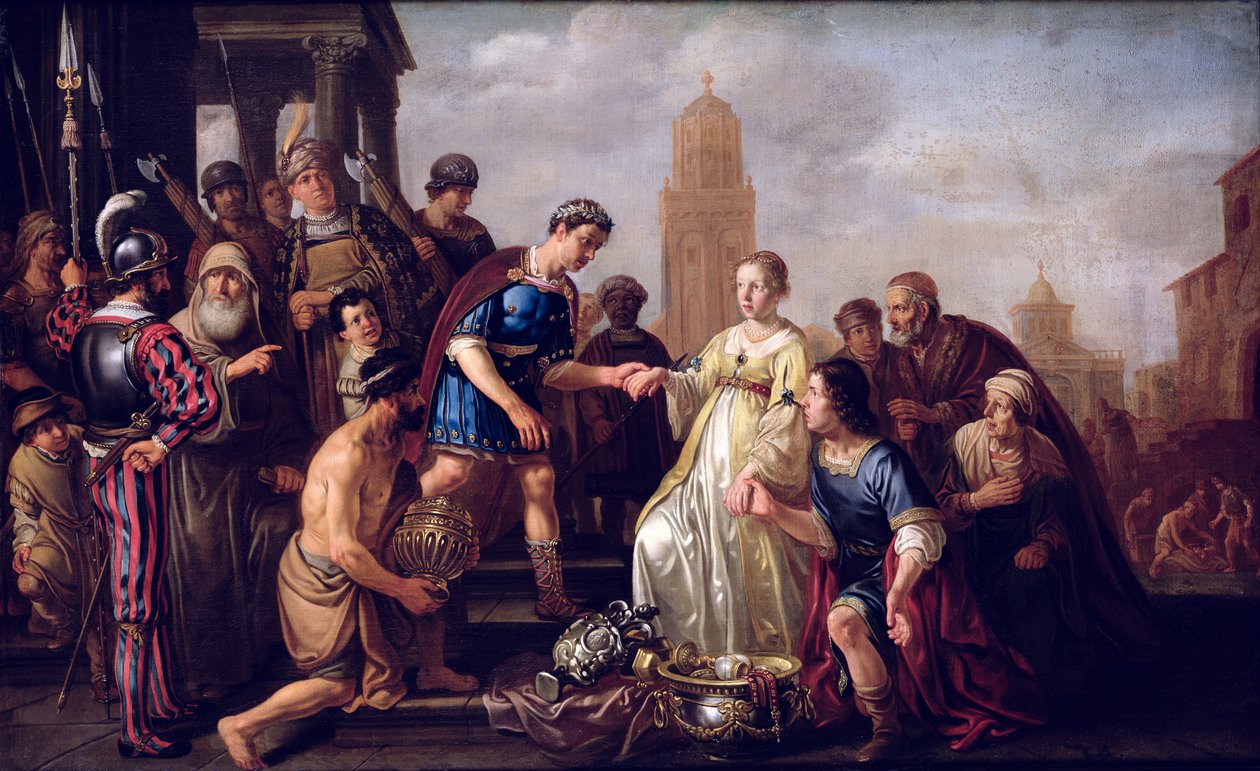 Die Enthaltsamkeit des Scipio (237-183 v. Chr.) 1643 von Nicolaes Cornelisz Moeyaert