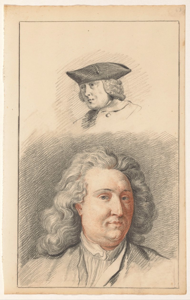 Zwei Männerköpfe von Nicolaes Muys