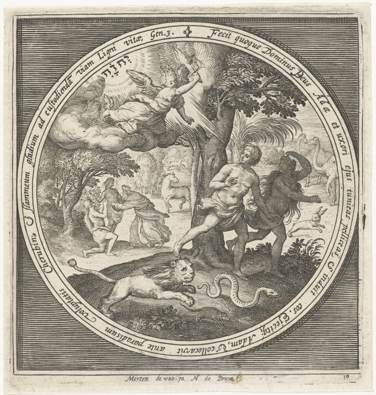 Vertreibung aus dem Paradies von Nicolaes de Bruyn
