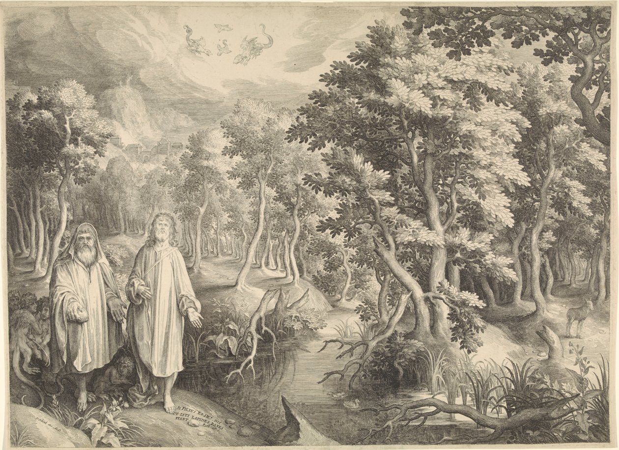 Versuchung Christi in der Wüste von Nicolaes de Bruyn