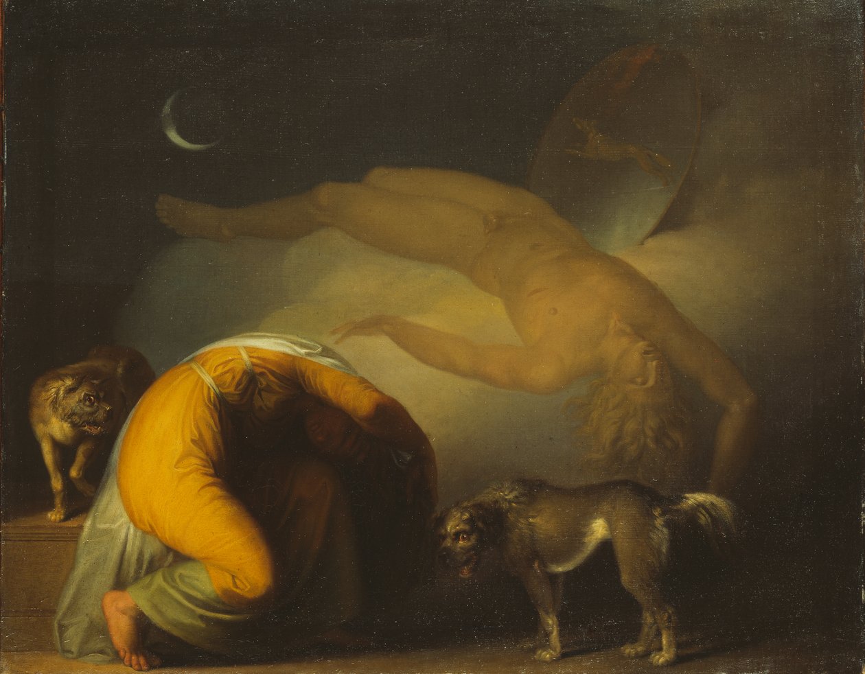 Der Geist von Culmin erscheint seiner Mutter, aus den Liedern von Ossian von Nicolai Abraham Abildgaard
