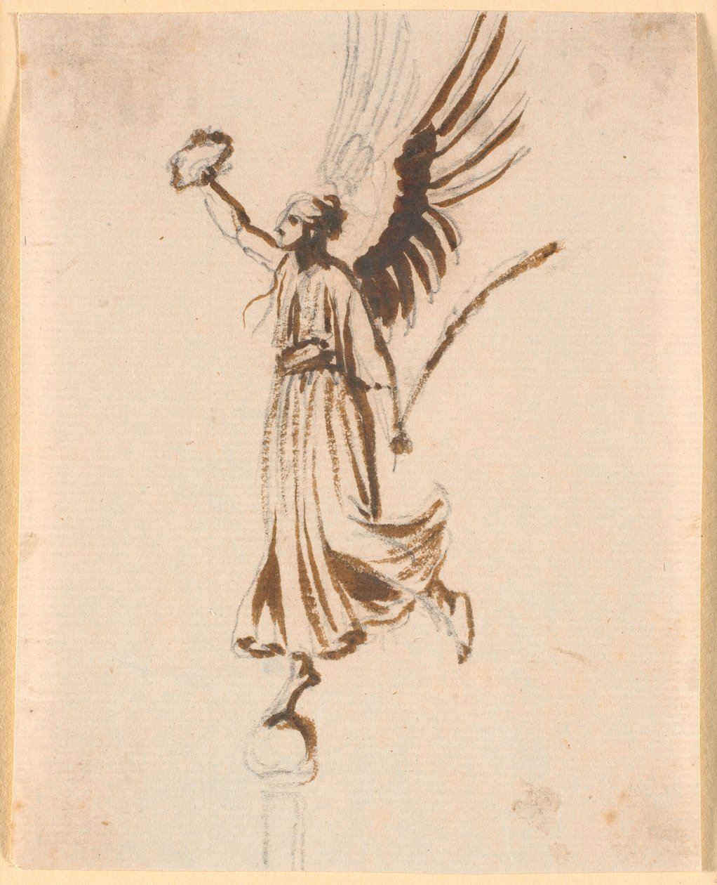 Eine geflügelte Victoria mit Siegerkranz von Nicolai Abildgaard