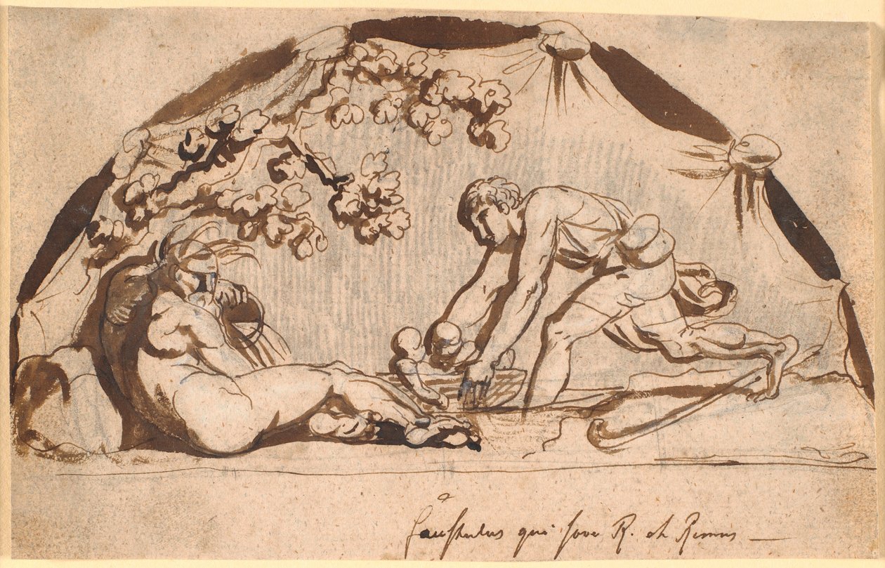 Der Hirte Faustulus findet Romulus und Remus von Nicolai Abildgaard