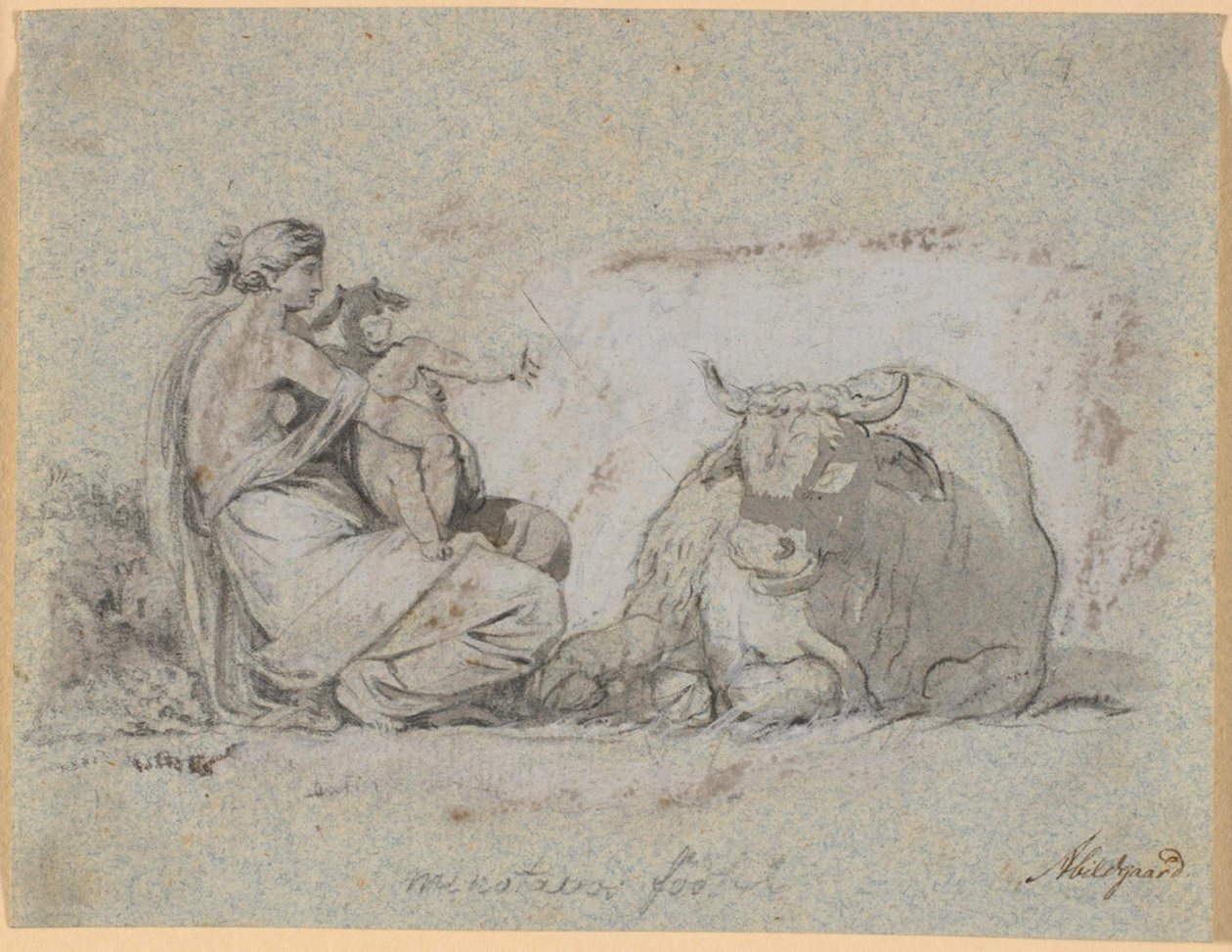 Pasiphaë mit dem kleinen Minotaurus von Nicolai Abildgaard
