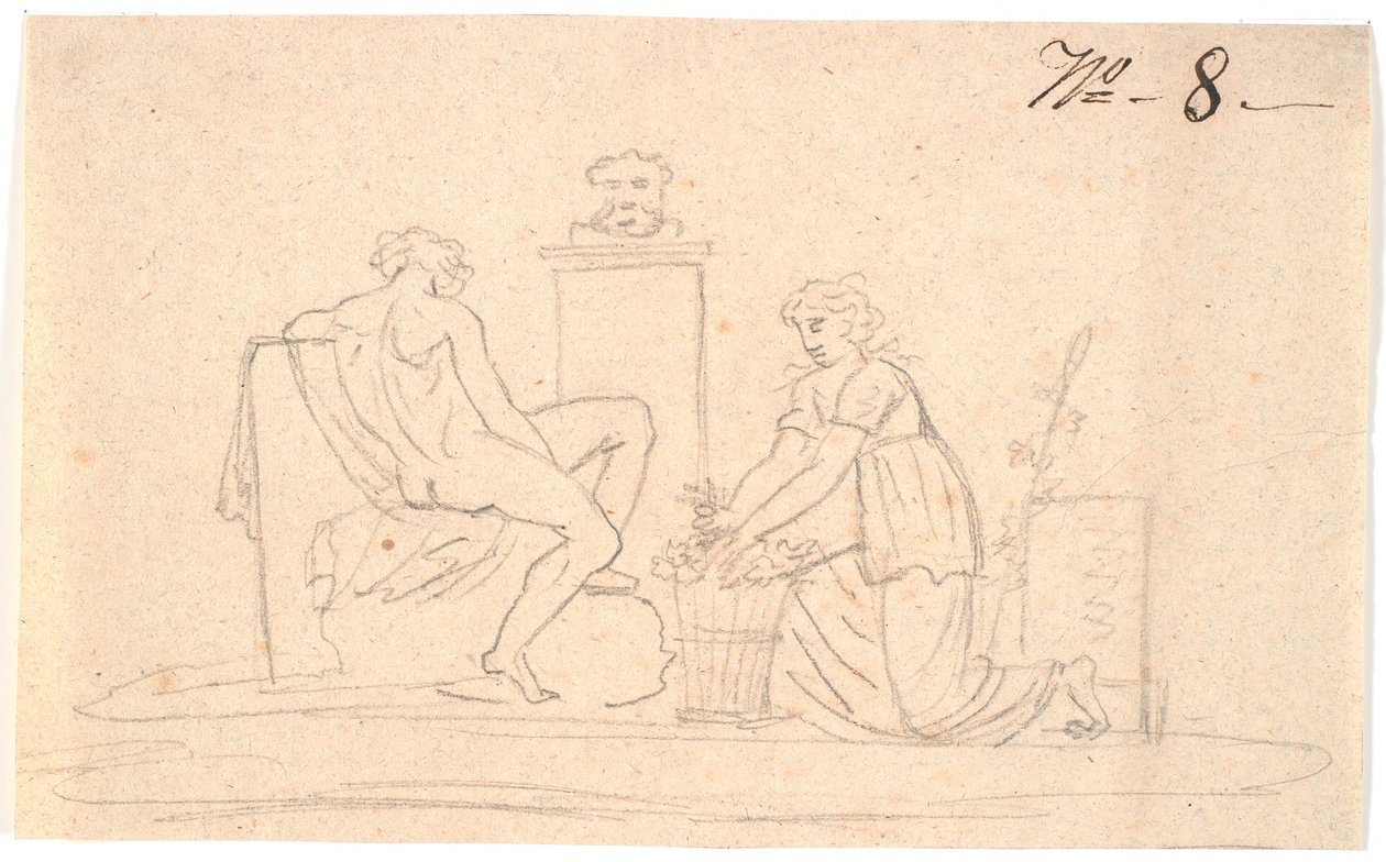 Szene mit zwei Figuren von Nicolai Abildgaard