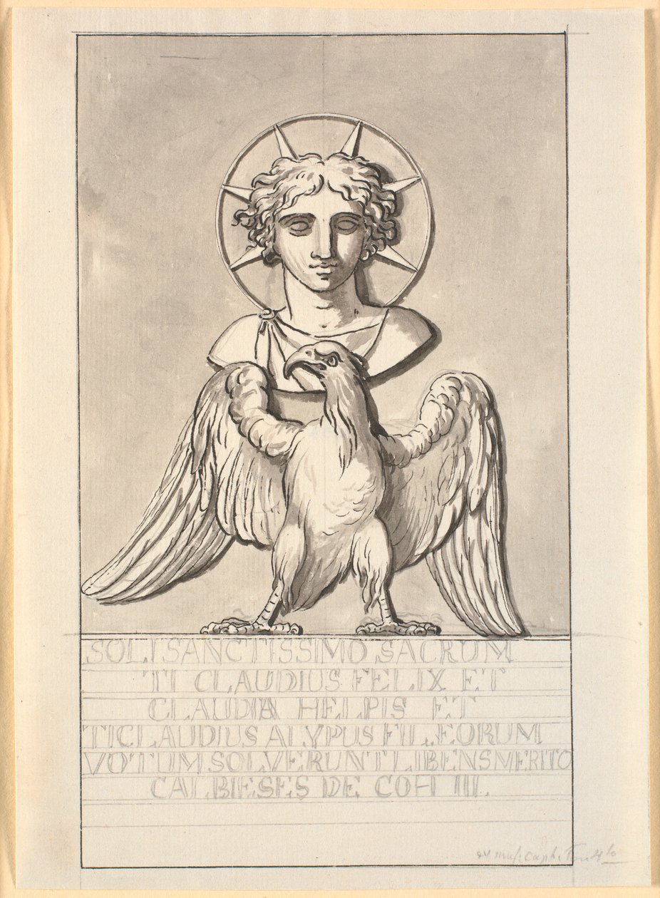 Bild des Sonnengottes über einem Adler von Nicolai Abildgaard