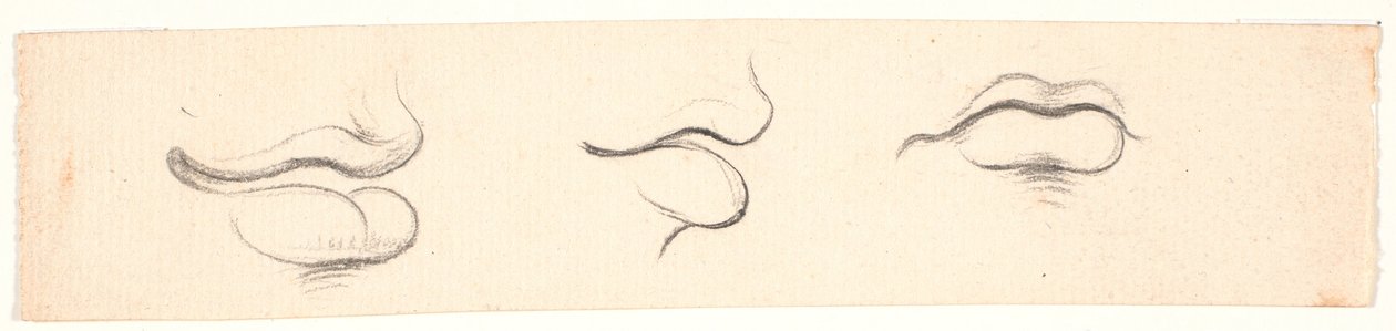 Drei Studien von Mündern von Nicolai Abildgaard