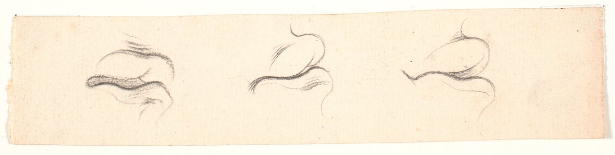 Drei Studien von Mündern von Nicolai Abildgaard