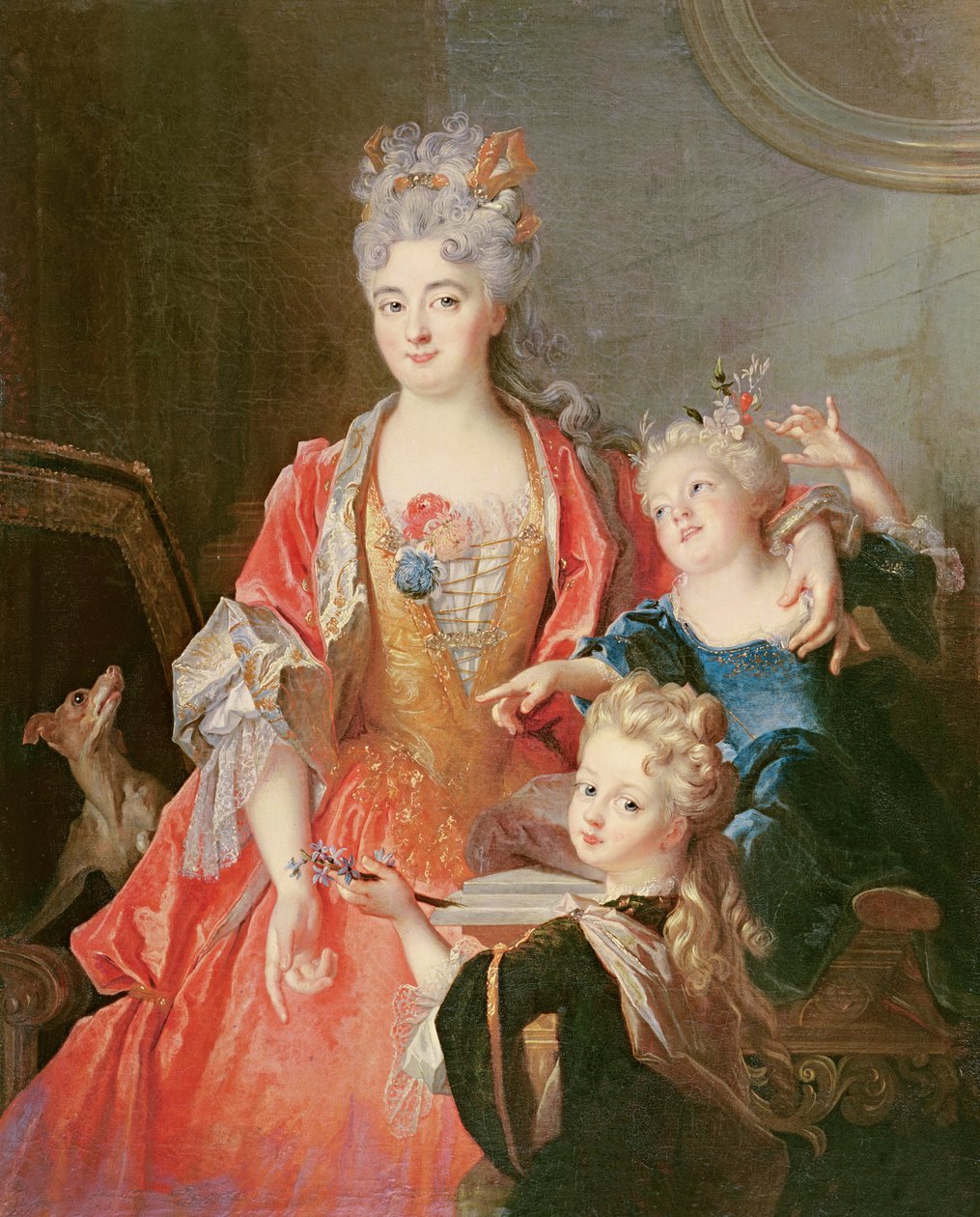 Eine Frau mit zwei Kindern von Nicolas de Largillière