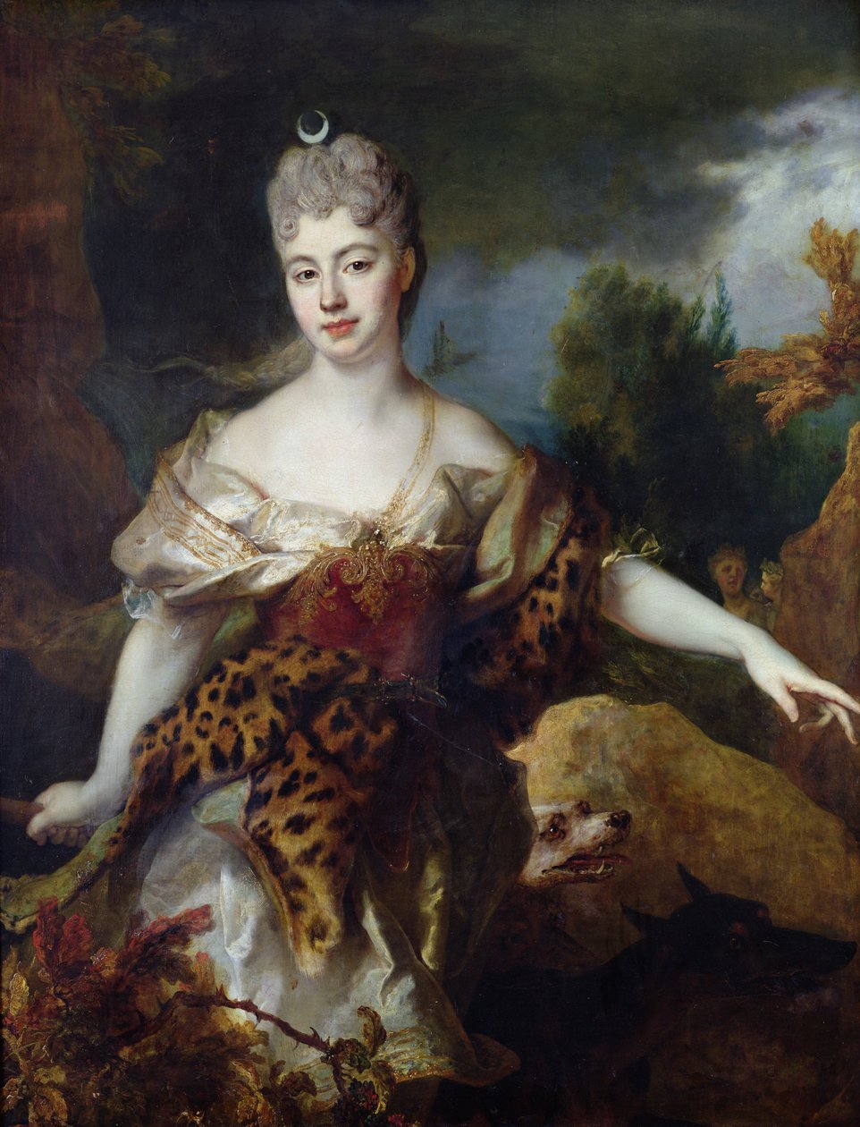 Porträt von Mademoiselle de Barral als Diana, ca. 1714 von Nicolas de Largillière