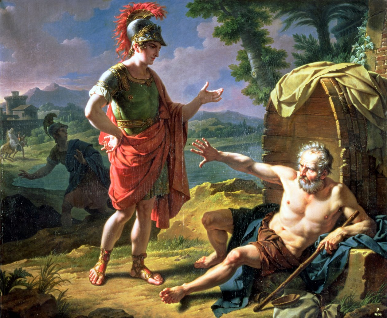 Alexander und Diogenes, 1818 von Nicolas Andre Monsiau