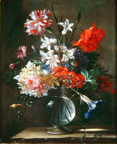 Blumen in einer Glasvase von Nicolas Baudesson