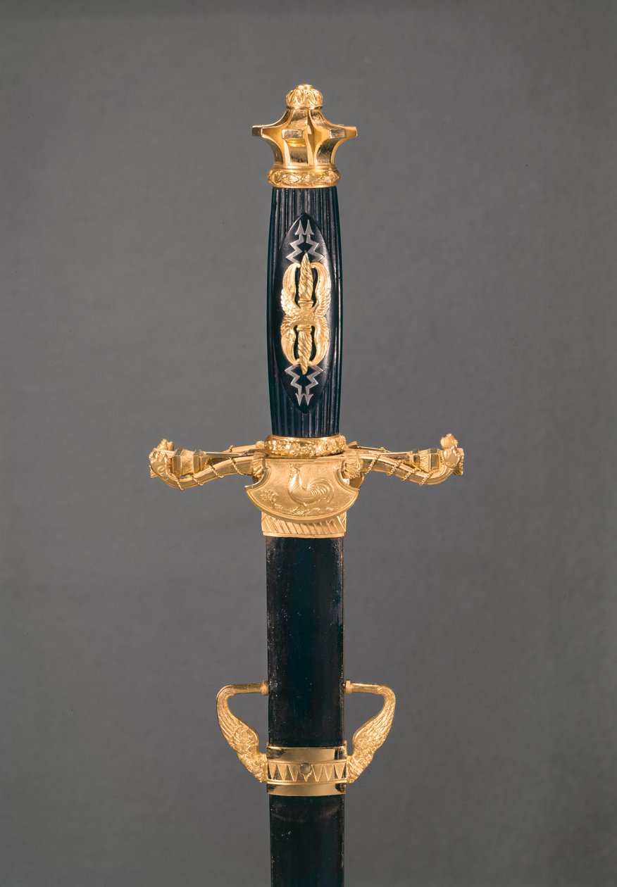 Griff eines doppelschneidigen Schwertes eines Generals während der Machtübernahme in Saint Cloud am 18. Brumaire Jahr 8 (9. November 1799) von Nicolas Noel Boutet