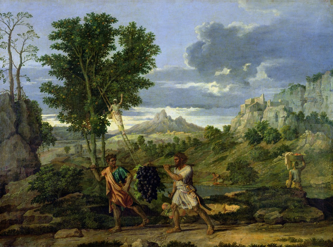 Herbst oder die Trauben aus dem Gelobten Land von Nicolas Poussin