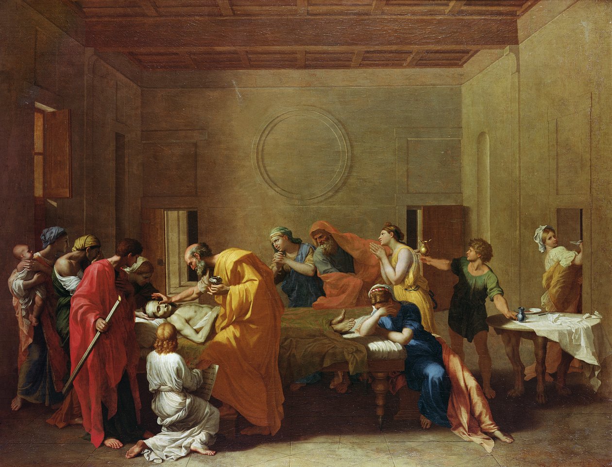 Letzte Ölung, ca. 1637-40 von Nicolas Poussin