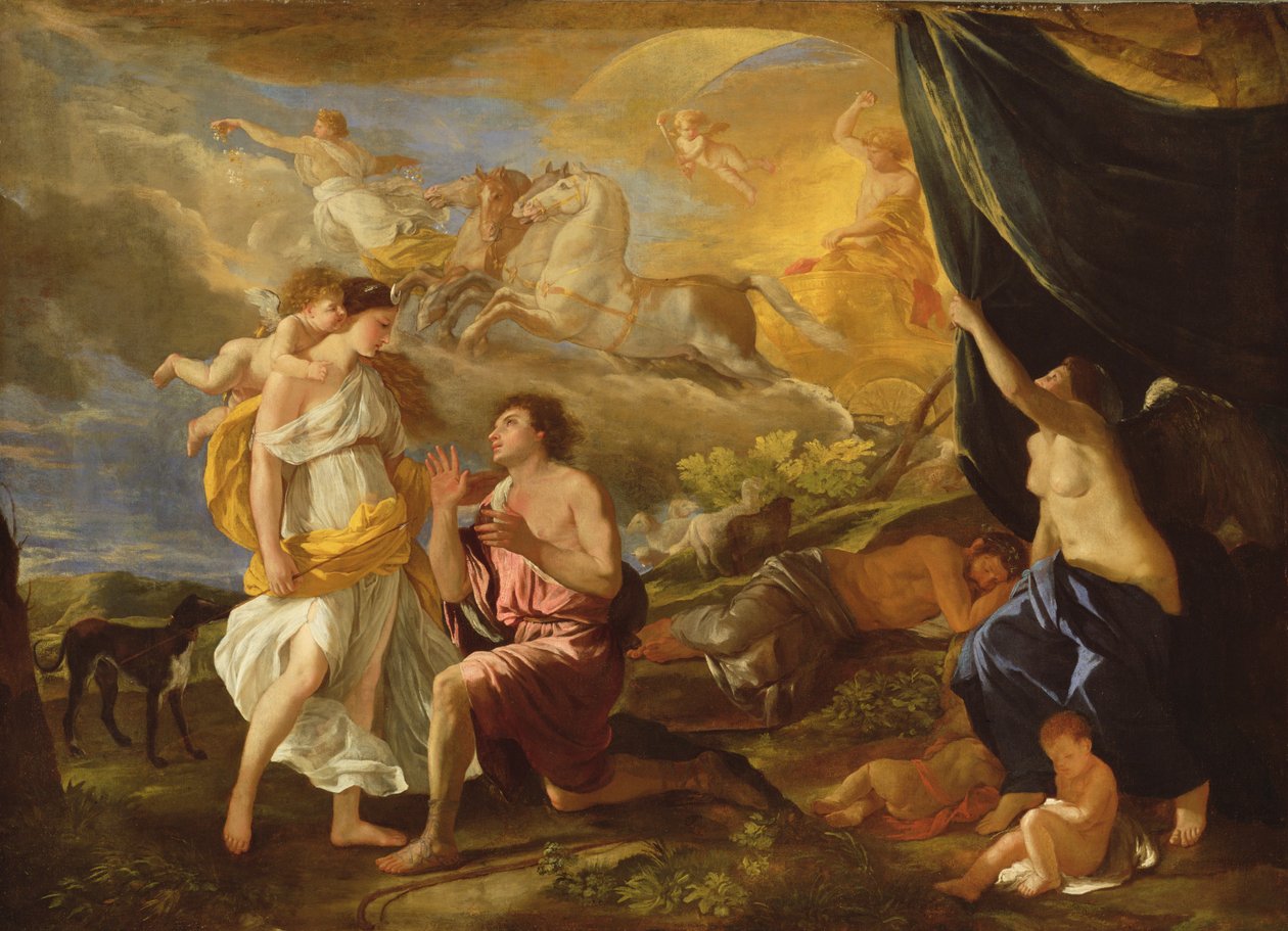 Selene und Endymion, ca. 1630 von Nicolas Poussin