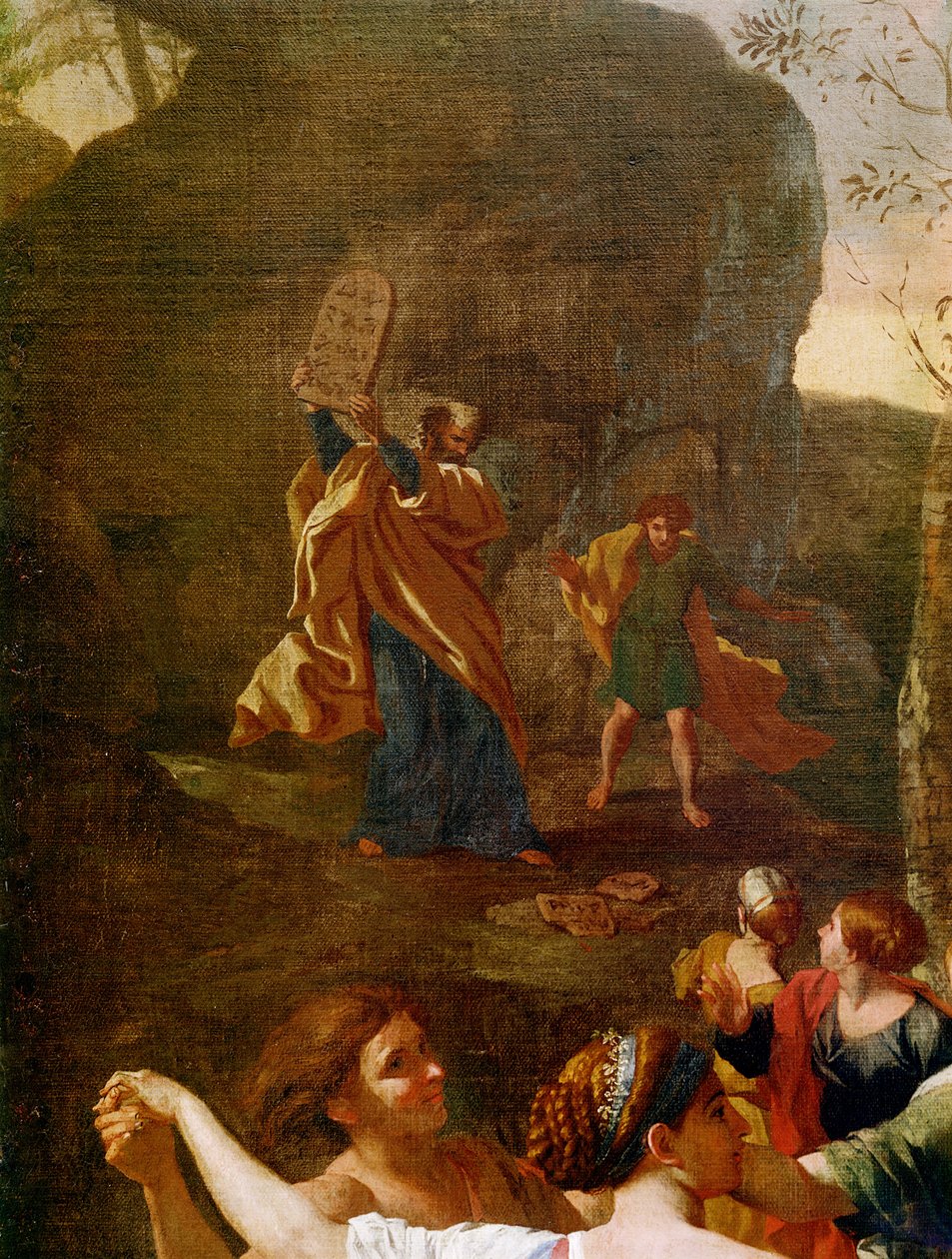 Die Anbetung des Goldenen Kalbs (Detail) von Nicolas Poussin