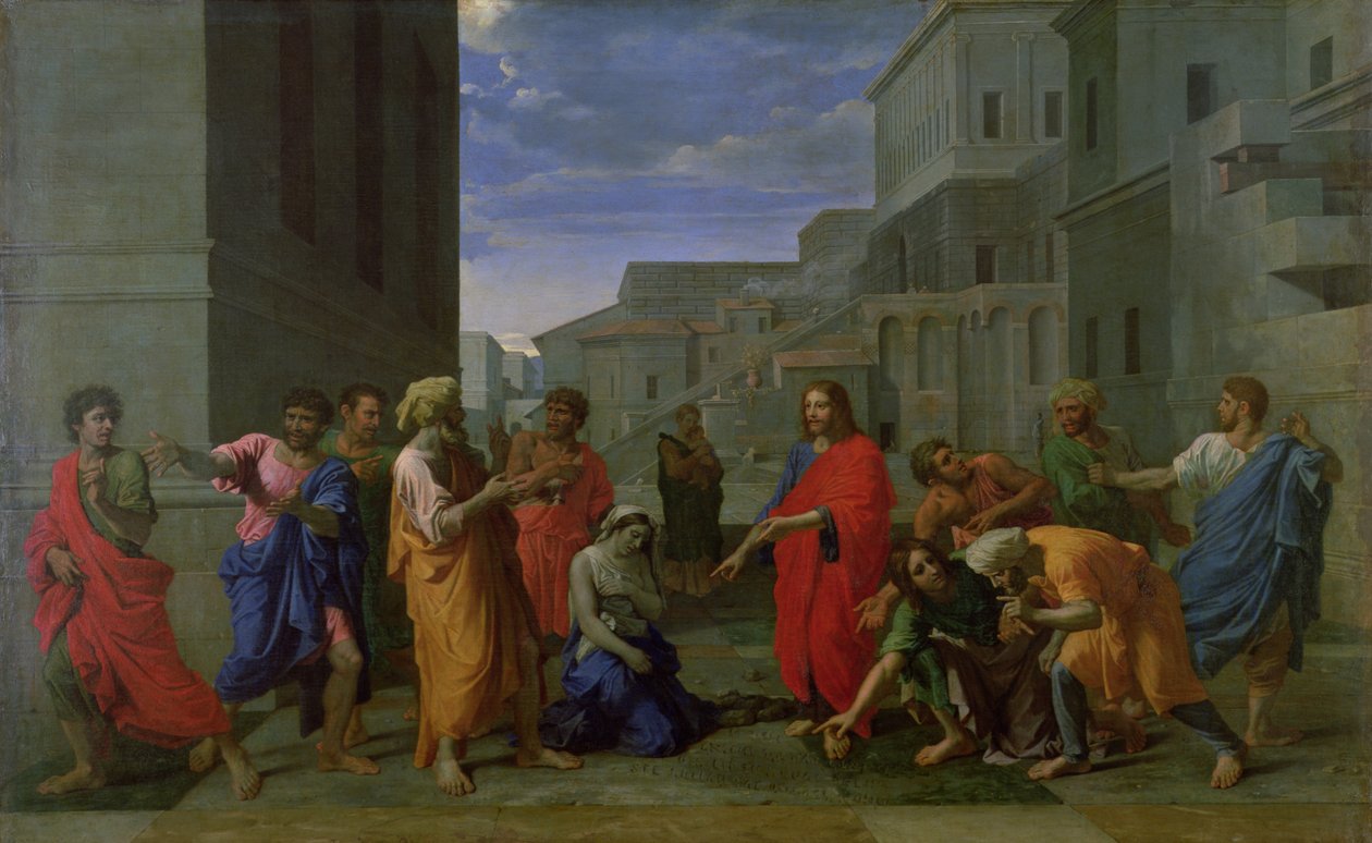 Die Ehebrecherin, 1653 von Nicolas Poussin