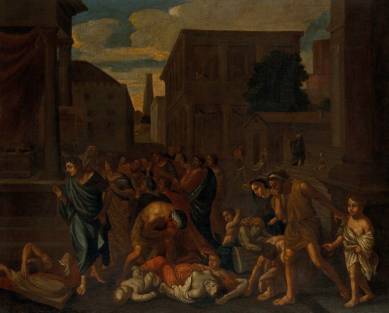 Die Plage der Philister in Aschdod von Nicolas Poussin