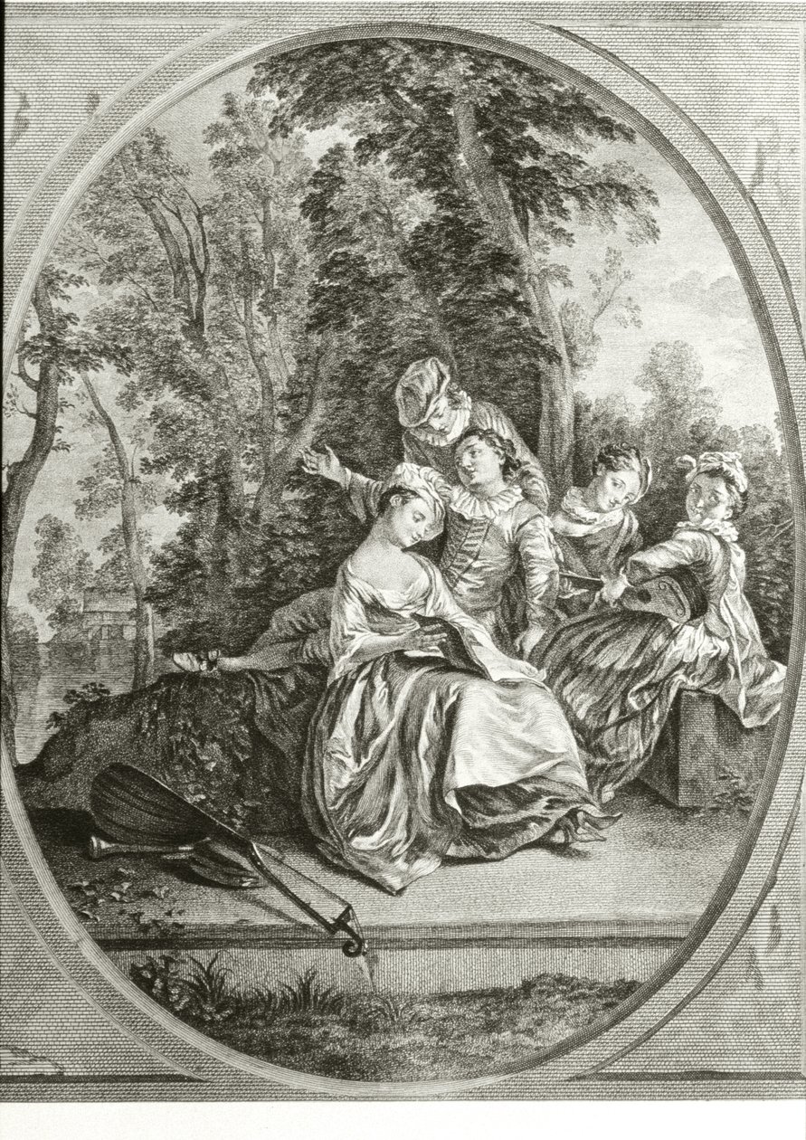 Musikunterricht von Nicolas (after) Lancret