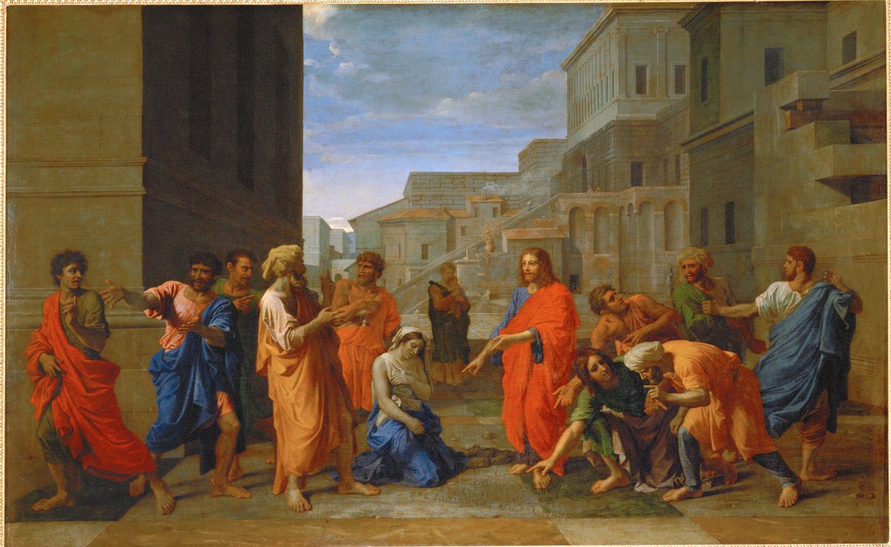 Die Ehebrecherin von Nicolas (attr.to) Poussin