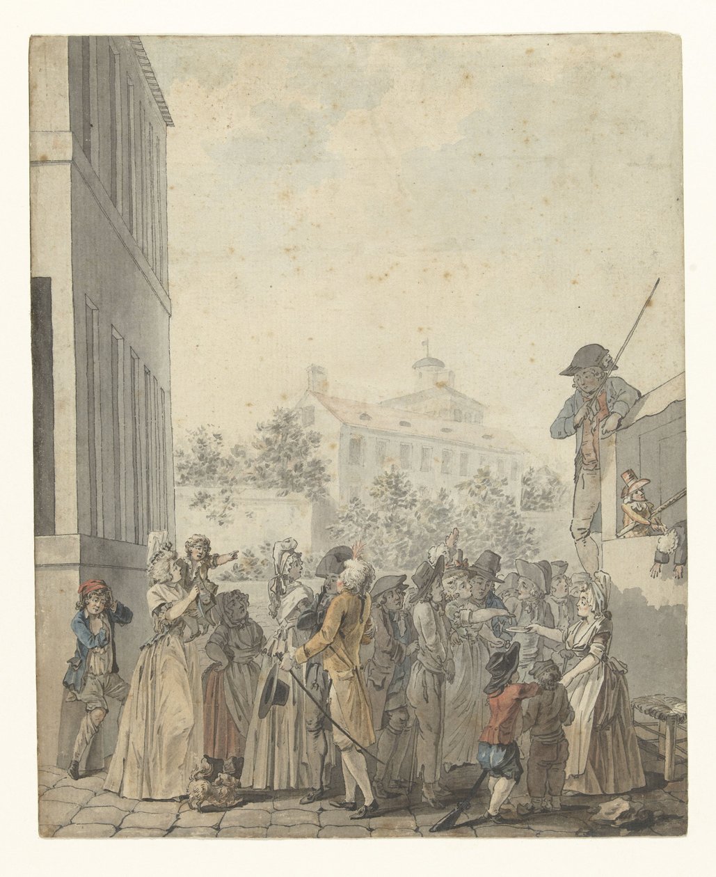 Puppentheater auf einem Platz von Nicolas Antoine Taunay