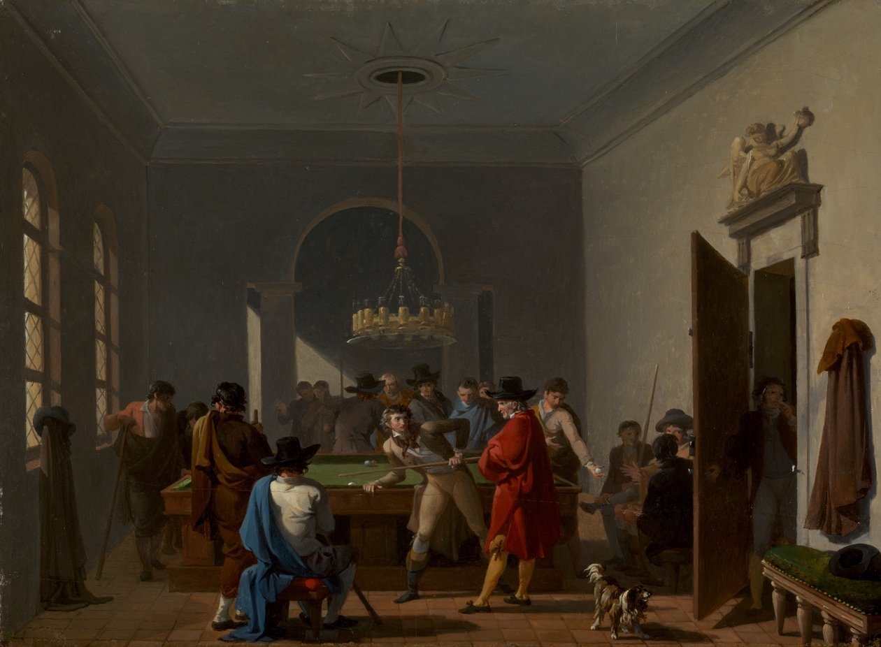 Das Billardzimmer, nach 1810 von Nicolas Antoine Taunay
