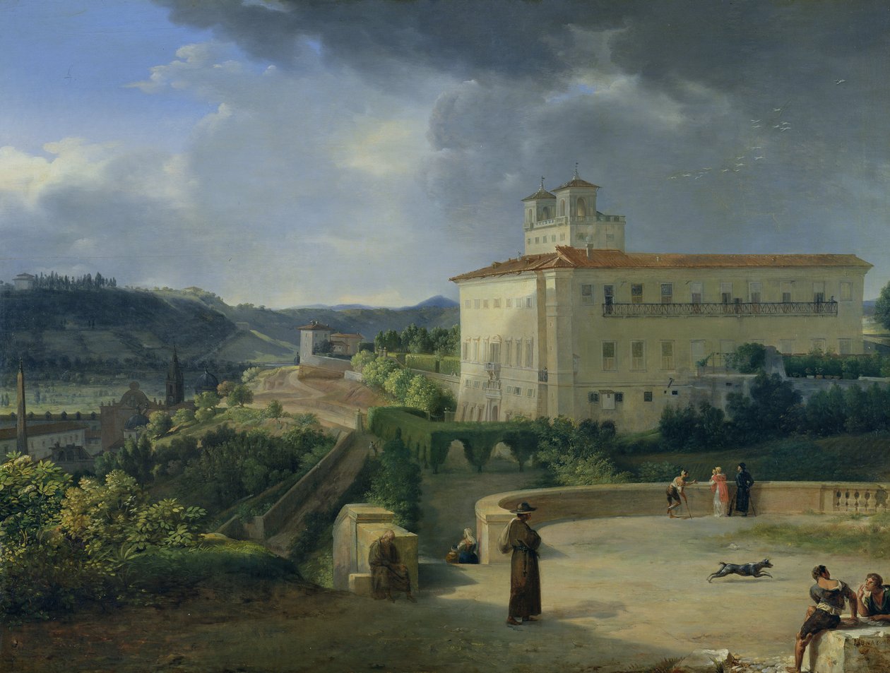 Blick auf die Villa Medici, Rom von Nicolas Antoine Taunay