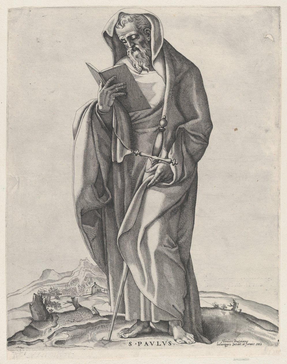 Ein alter Mann Heiliger Paulus, 1530-66 von Nicolas Beatrizet