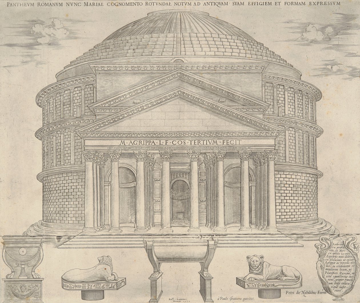 Pantheum Romanum nunc Mariae Cognomento von Nicolas Beatrizet