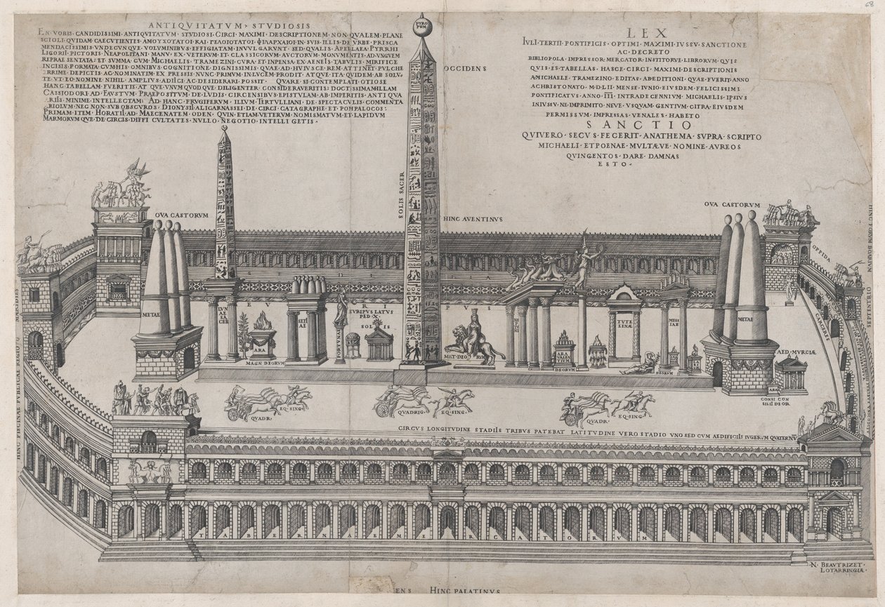 Speculum Romanae Magnificentiae: Circus Maximus von Nicolas Beatrizet