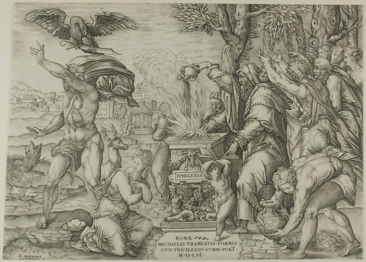 Das Opfer der Iphigenie von Nicolas Beatrizet