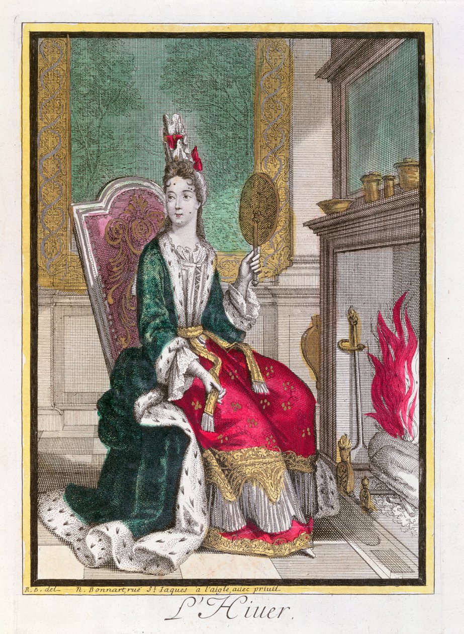 Allegorie des Winters, spätes 17. Jahrhundert von Nicolas Bonnart